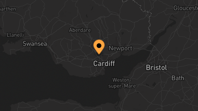 Map location of Airsoft Cardiff