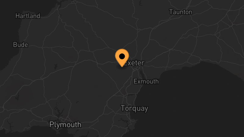 Map location of Exeter Airsoft